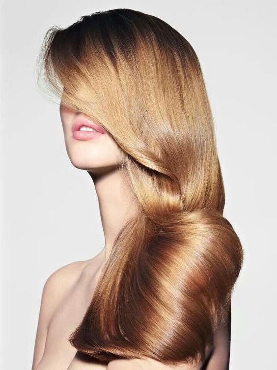 hair blong woman beautiful and bright hair