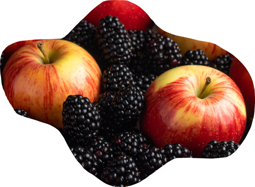 Ingredientes de Berriqi: bayas y manzana