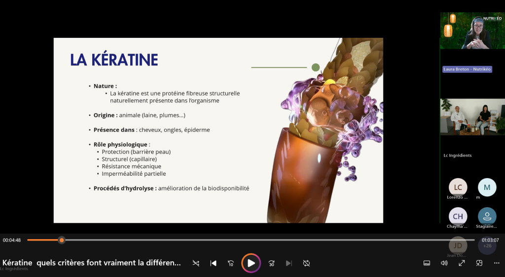 webinaire keratine replay capture ecran